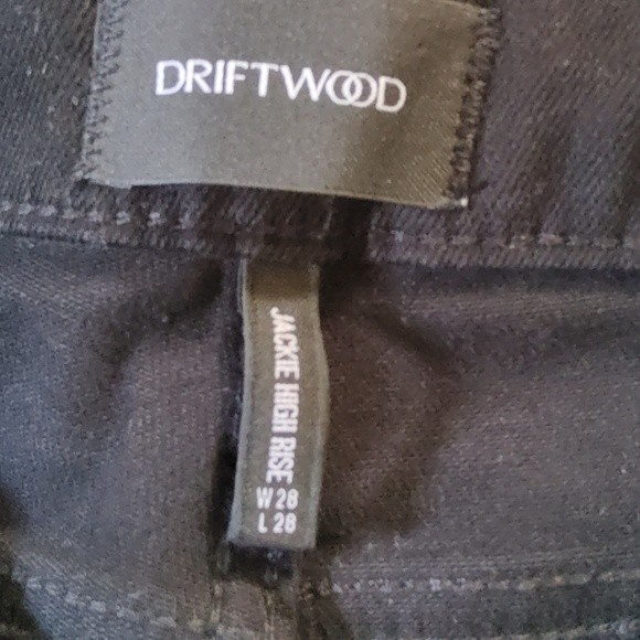 NWOT Driftwood Slim Skinny Embroidered Floral Denim Jeans Size 28 Black - Picture 11 of 15